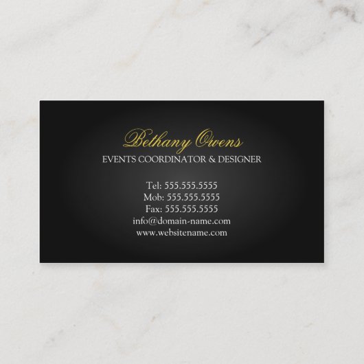 LuxusEvent-Planer Visitenkarte (Rückseite)