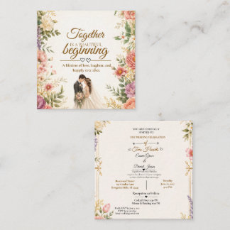 Luxusfähige 5x7-Karte für Hochzeitseinladung Begleitkarte