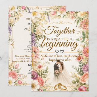 Luxusfähige 5x7-Karte für Hochzeitseinladung Einladung