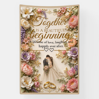 Luxusfähige editierbare Karte für Hochzeitseinladu Banner