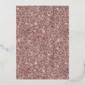 Luxusfoil 40. Rose Weinberg Erwachsener Geburtstag Folieneinladung (Rückseite)