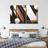 Luxusgeometrie Leinwanddruck (Insitu (Schlafzimmer))