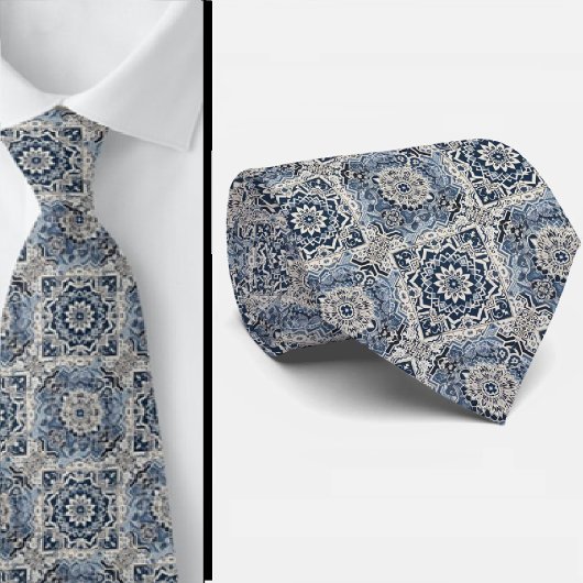 Luxusgeschäftsmann mit weltgewandtem Stil | Blaue Krawatte
