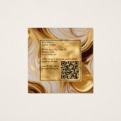 Luxusgeschmolzene Gold- und Glitzer-Visitenkarte (Rückseite)