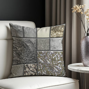 Luxusglas, Muschel und Metal Geometrie Kissen