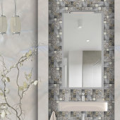 Luxusglas, Muschel und Metallgeometrie N2 Fliese