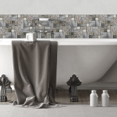 Luxusglas, Muschel und Metallgeometrie N2 Fliese