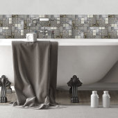 Luxusglas, Muschel und Metallgeometrie N4 Fliese