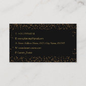 LuxusGlitzer-Goldgeschäfts-Karte Visitenkarte (Rückseite)