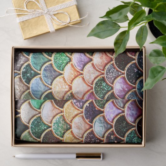 LuxusGlitzer-Meerjungfrau-Skalen - Mehrfarben Seidenpapier (Geschenk)