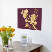 Luxusgold abstrakte moderne Kirschblüte Foliendrucke (Ablage(Küche))