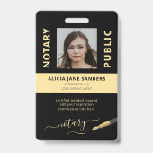 Luxusgold beruflicher Notar ID Ausweis (Vorderseite)