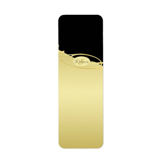 Luxusgold dekoriert auf Gold & Schwarz, Monogram, (Vorne)