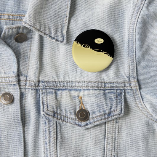 Luxusgold dekoriert auf Gold & Schwarz, Monogram, Button (Beispiel)
