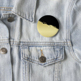 Luxusgold dekoriert auf Gold & Schwarz, Monogram, Button