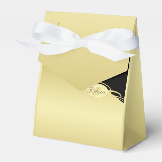 Luxusgold dekoriert auf Gold & Schwarz, Monogram, Geschenkschachtel (Vorderseite)