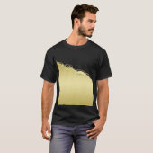 Luxusgold dekoriert auf Gold & Schwarz, Monogram, T-Shirt (Vorne ganz)