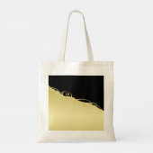 Luxusgold dekoriert auf Gold & Schwarz, Monogram, Tragetasche (Rückseite)