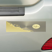 Luxusgold dekoriert auf Gold & Silber, Monogram Autoaufkleber (Auf Auto)