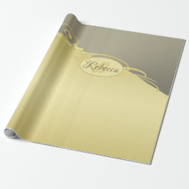 Luxusgold dekoriert auf Gold & Silber, Monogram Geschenkpapier