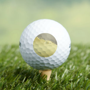 Luxusgold dekoriert auf Gold & Silber, Monogram Golfball