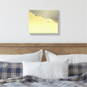 Luxusgold dekoriert auf Gold & Silber, Monogram Leinwanddruck (Insitu (Schlafzimmer))