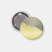 Luxusgold dekoriert auf Gold & Silber, Monogram Magnet (Vorderseite/Rückseite)