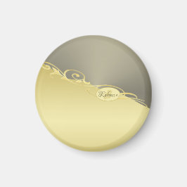 Luxusgold dekoriert auf Gold & Silber, Monogram Magnet