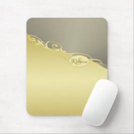 Luxusgold dekoriert auf Gold & Silber, Monogram Mousepad