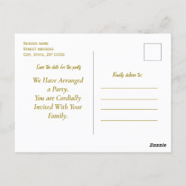 Luxusgold dekoriert auf Gold & Silber, Monogram Postkarte