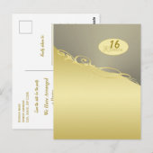 Luxusgold dekoriert auf Gold & Silber, Monogram Postkarte (Vorne/Hinten)