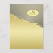 Luxusgold dekoriert auf Gold & Silber, Monogram Postkarte (Vorderseite)