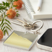 Luxusgold dekoriert auf Gold & Silber, Monogram Schlüsselanhänger (Vorderseite rechts)