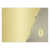 Luxusgold dekoriert auf Gold & Silber, Monogram Tischdecke (Vorderseite (Horizontal))