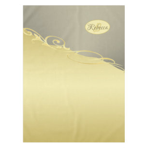 Luxusgold dekoriert auf Gold & Silber, Monogram Tischdecke