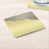 Luxusgold dekoriert auf Gold & Silber, Monogram Untersetzer (angewinkelt)