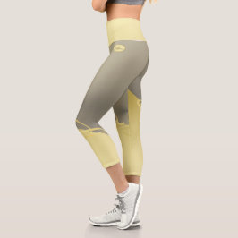 Luxusgold dekoriert auf Gold und Silber, Monogram, Capri Leggings