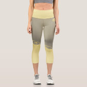Luxusgold dekoriert auf Gold und Silber, Monogram, Capri Leggings (Vorderseite)