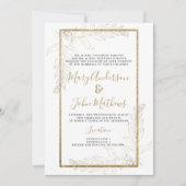 Luxusgold-Glitzer Hochzeit Einladung (Vorderseite)