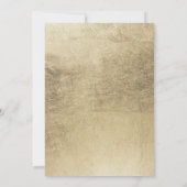 Luxusgold-Glitzer Hochzeit Einladung (Rückseite)