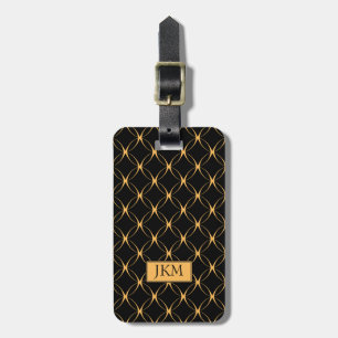 Luxusgold Metal Monogramm personalisieren Gepäckanhänger
