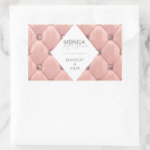 Luxusgold-Rose Rechteckiger Aufkleber (Tasche)