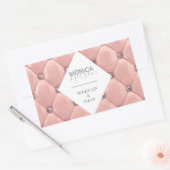 Luxusgold-Rose Rechteckiger Aufkleber (Umschlag)