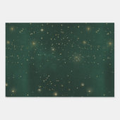 Luxusgold-Sterne Geschenkpapier Set (Vorderseite 3)