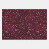 Luxusgold-Sterne Geschenkpapier Set (Vorderseite 2)