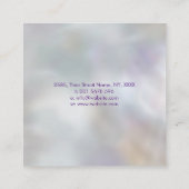 Luxusgold und Amethyst Schmetterling auf Perle Quadratische Visitenkarte (Rückseite)