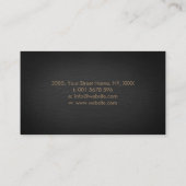 Luxusgold und Amethyst Schmetterling auf schwarzem Visitenkarte (Rückseite)