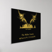 Luxusgold US skyline Längengrad L A Foliendrucke (Ablage )