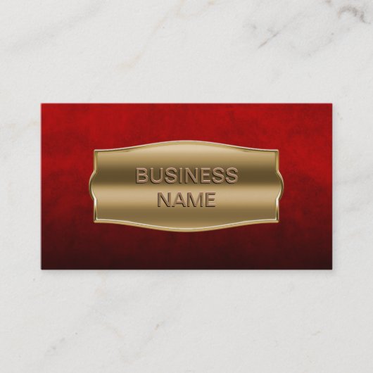 Luxusgoldaufkleber-Samt-Rot-Visitenkarte Visitenkarte (Vorderseite)
