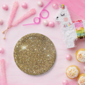 LuxusgoldGlitzer - Druckbild Pappteller (Party)